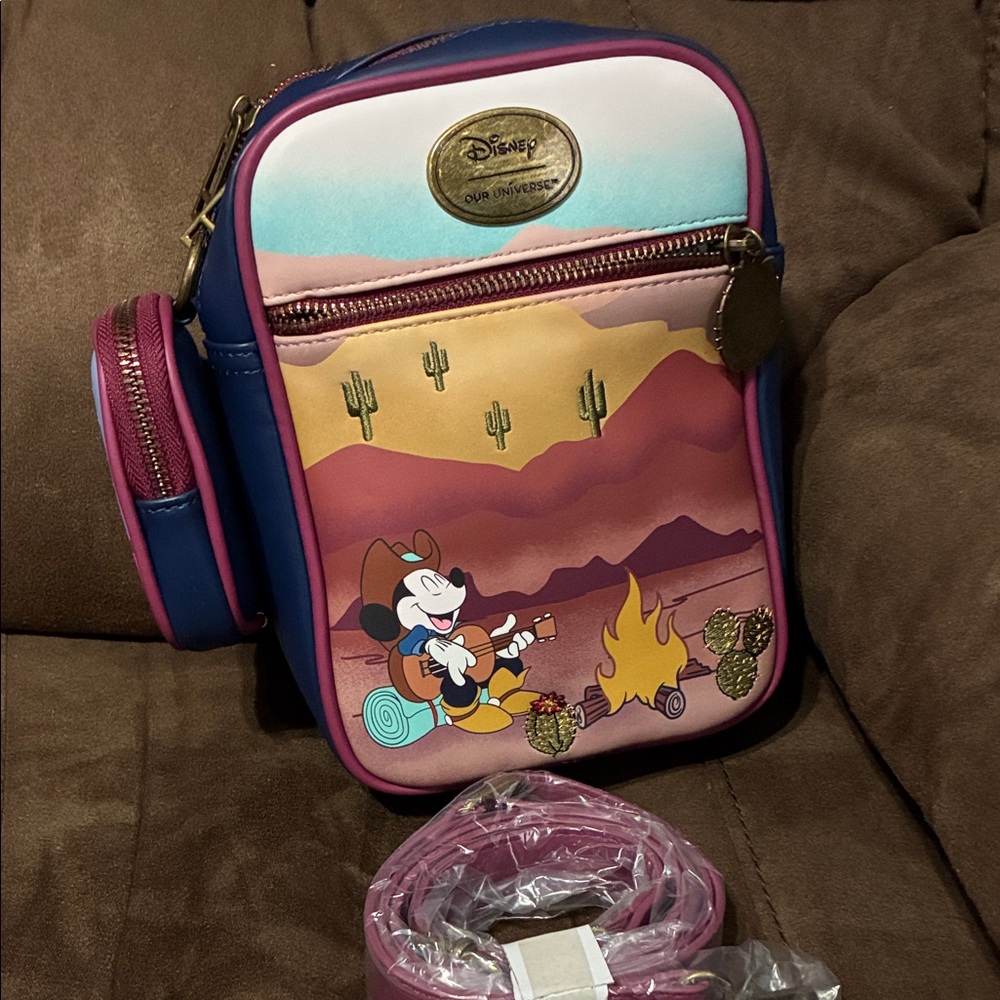Our Universe Disney Mickey Mouse Western Passport Bag and Coin Purse